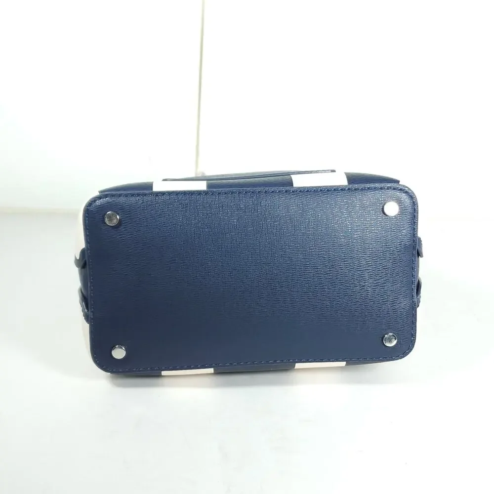 Kate Spade New York Darcy Pond Stripe Navy Blue Small Bucket Bag Handbag
